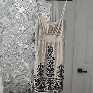 Elegant Cream and Black Dress